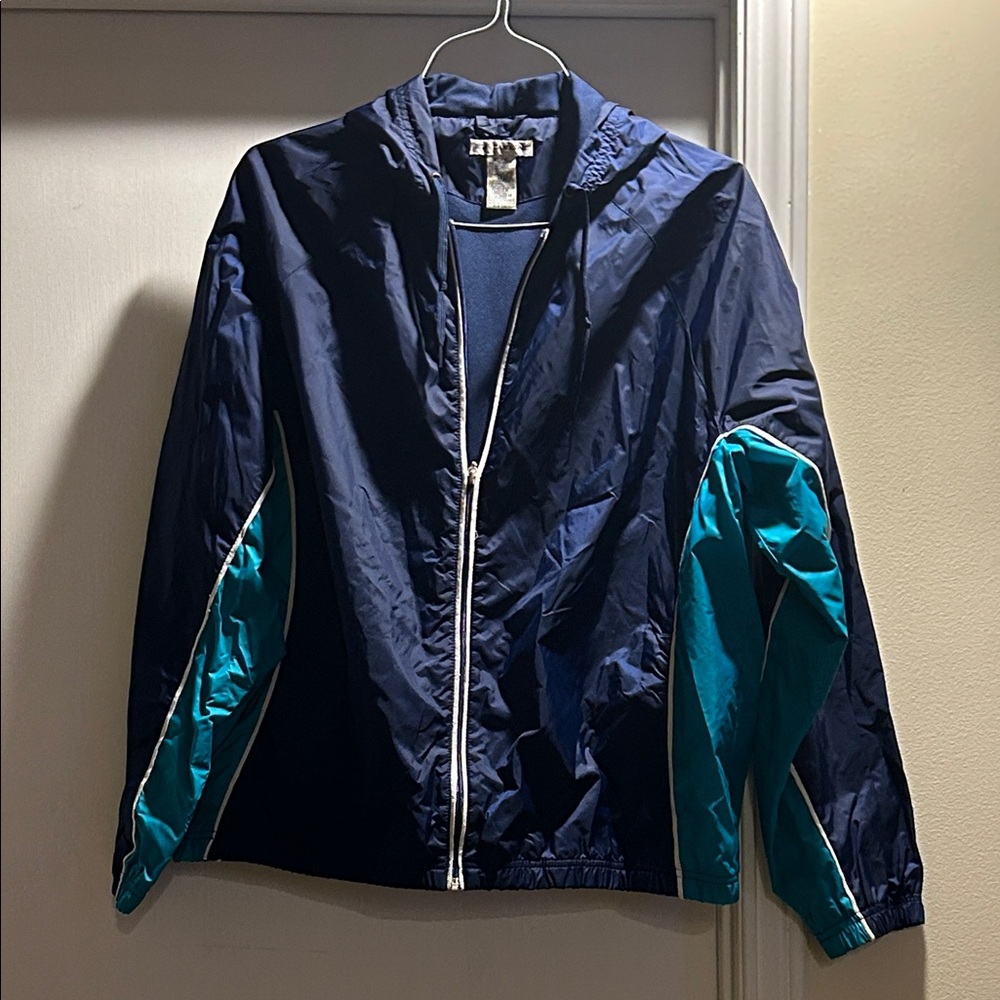 Rebecca Malone Blue and Teal Bomber Jacket
